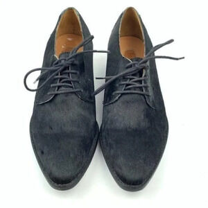 Anthro Gee Wawa Emily oxfords 7.5 Black calf hair